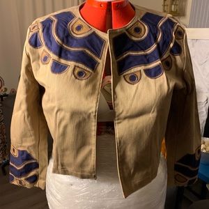 Blue and Tan Jacket